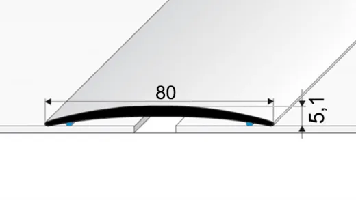 Přechodový profil 80 mm - oblý, délka 100 cm